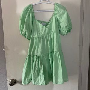 Mint green mini dress